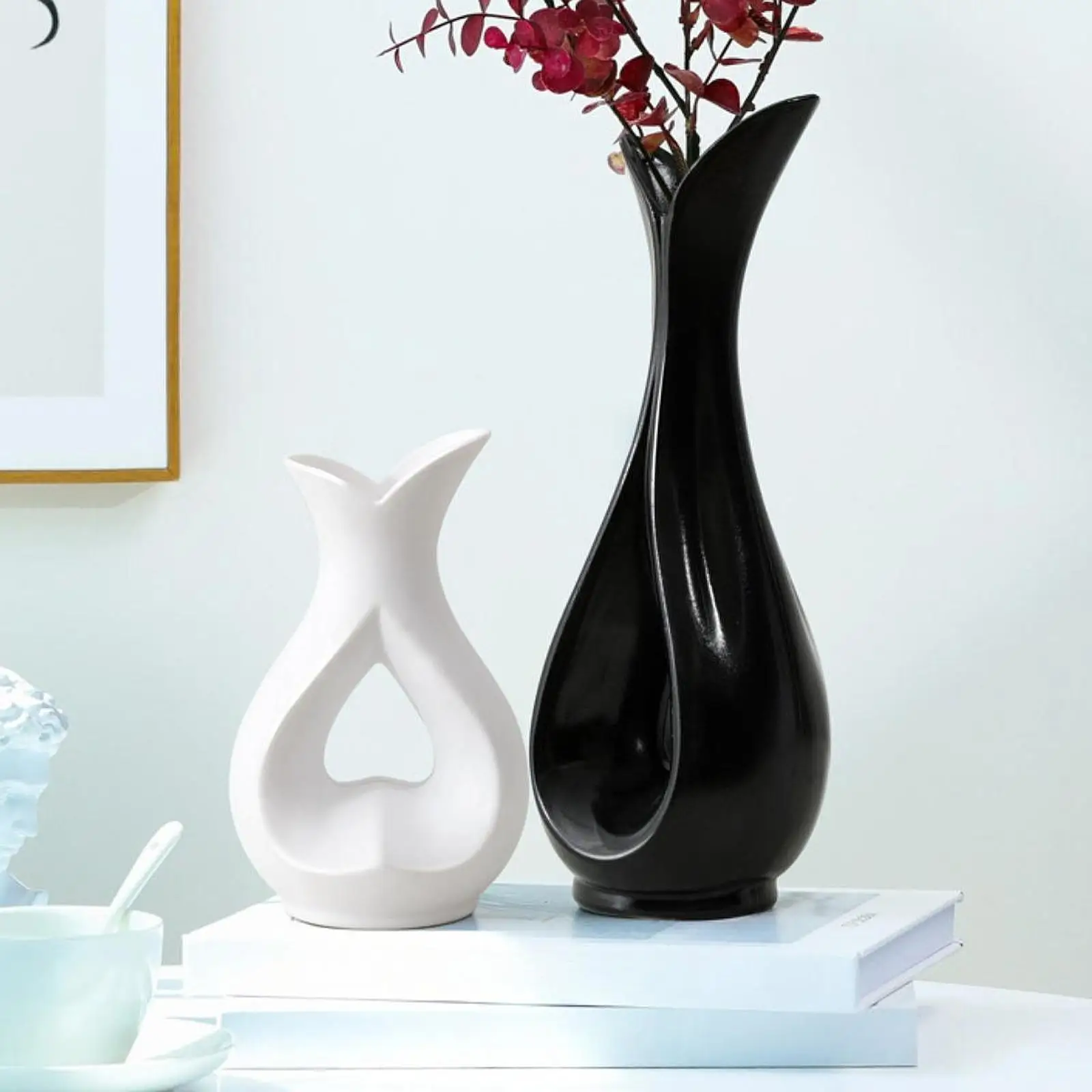 Florero decorativo de plástico con diseño de corazón - imagen 4