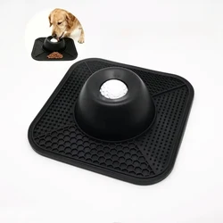 Tazón alimentador lento antideslizante de silicona para perros y gatos
