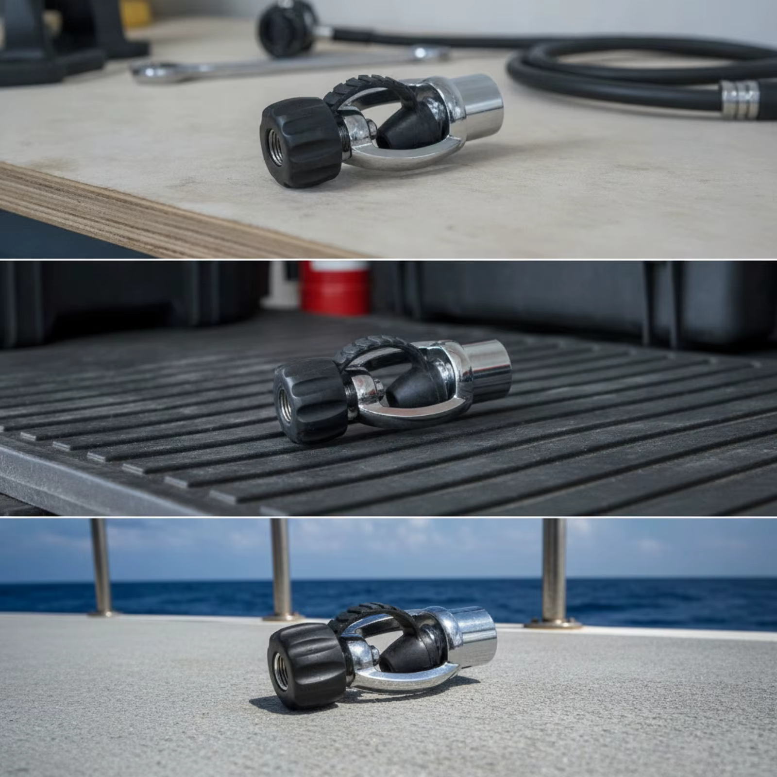 Adaptador inflado tanque buceo con tapa de seguridad - imagen 3
