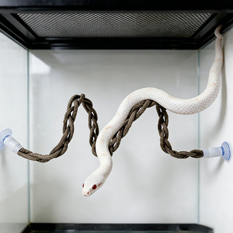 Juguete colgante para reptiles con ventosa y cuerda enredadera - imagen 3