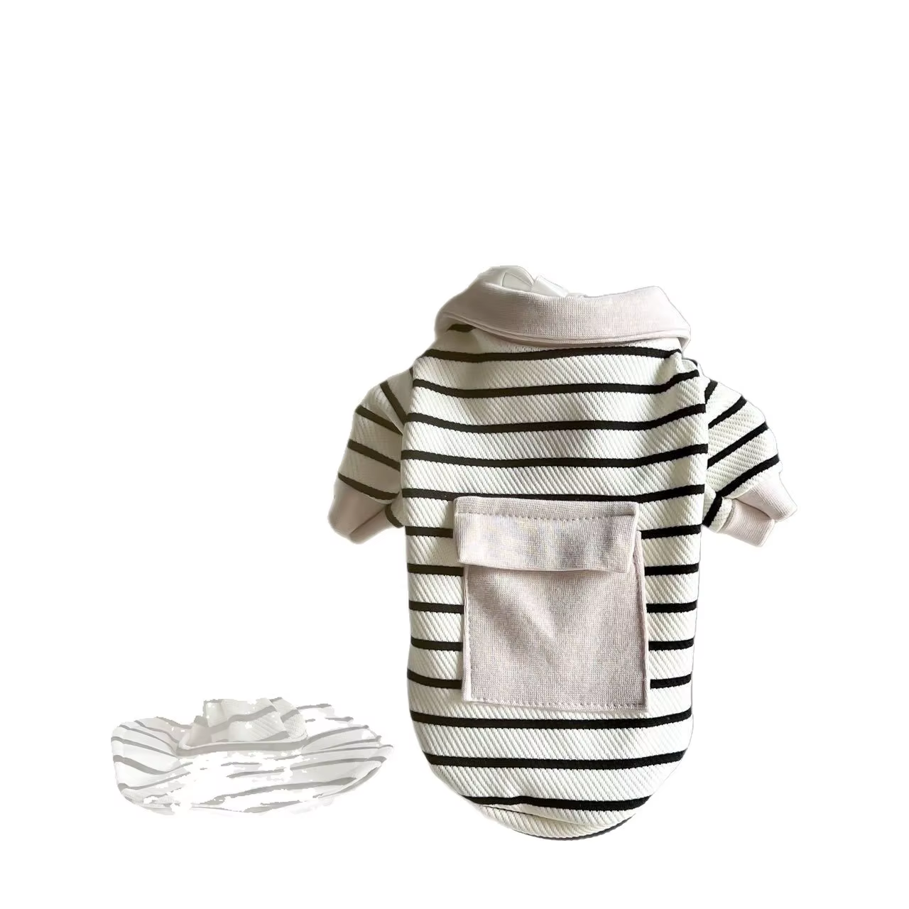Chándal Invierno para Perros Pequeños – Sudadera Capucha y Camiseta a Rayas - imagen 3