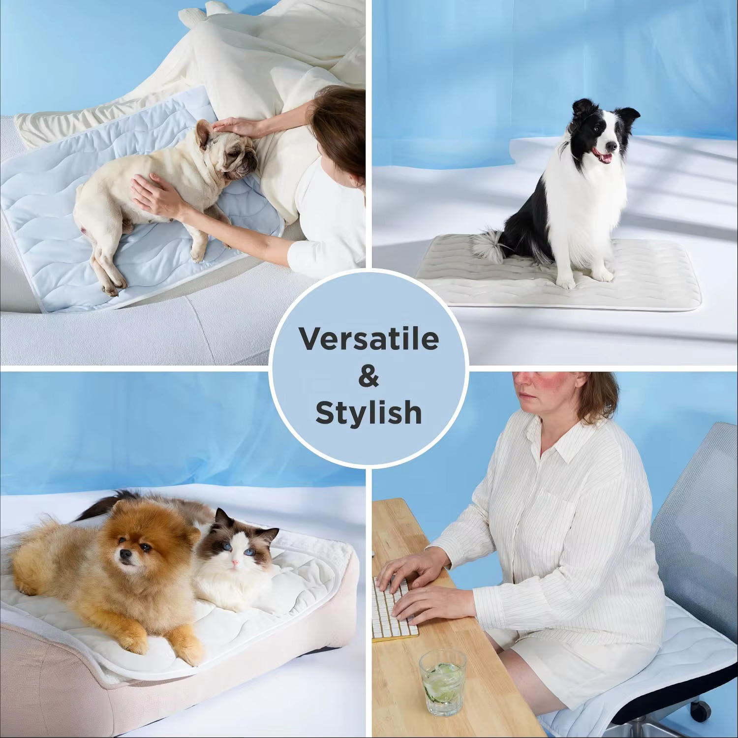 Alfombra refrescante para perros y gatos, transpirable y lavable - imagen 3