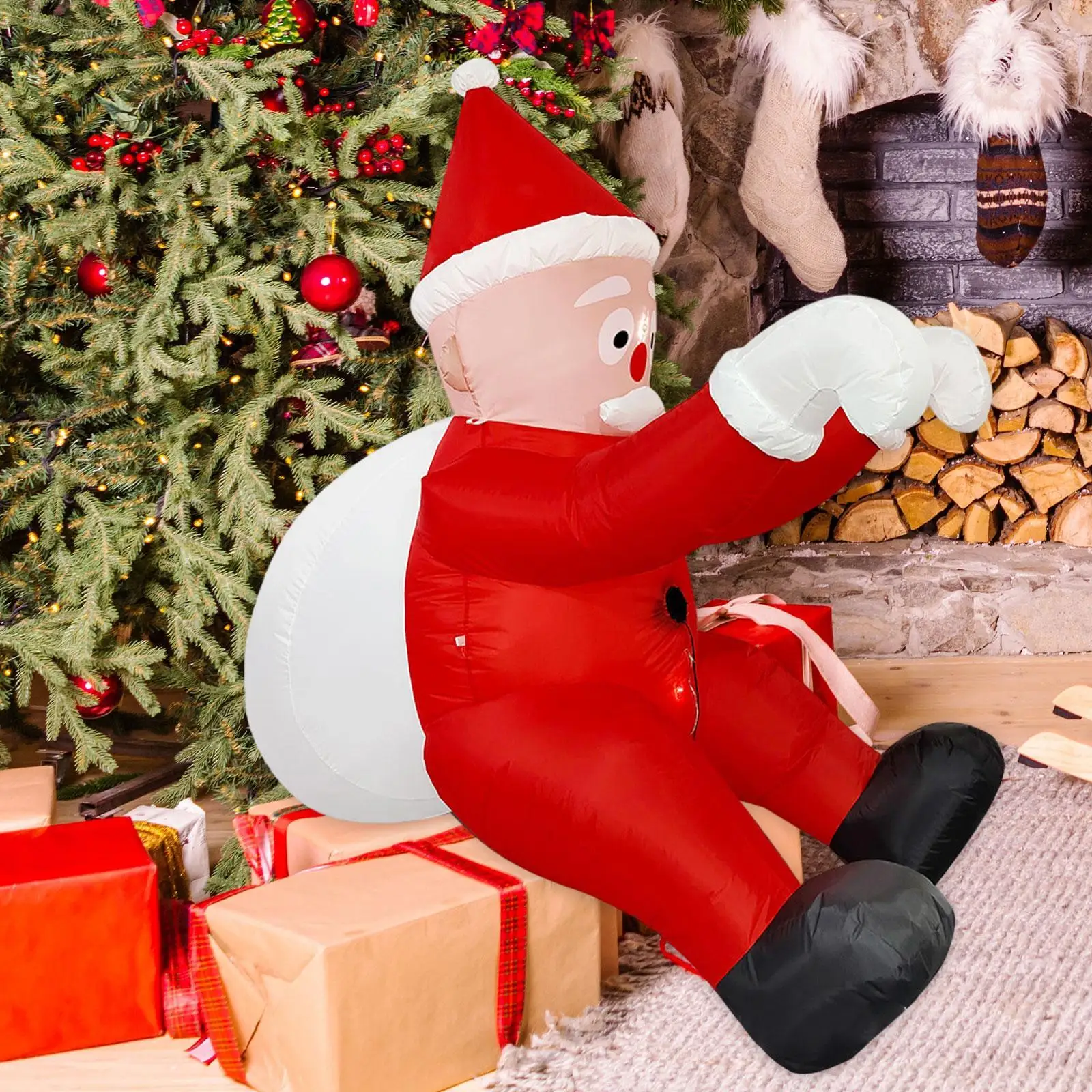 Papá Noel inflable exterior - altura 200 cm