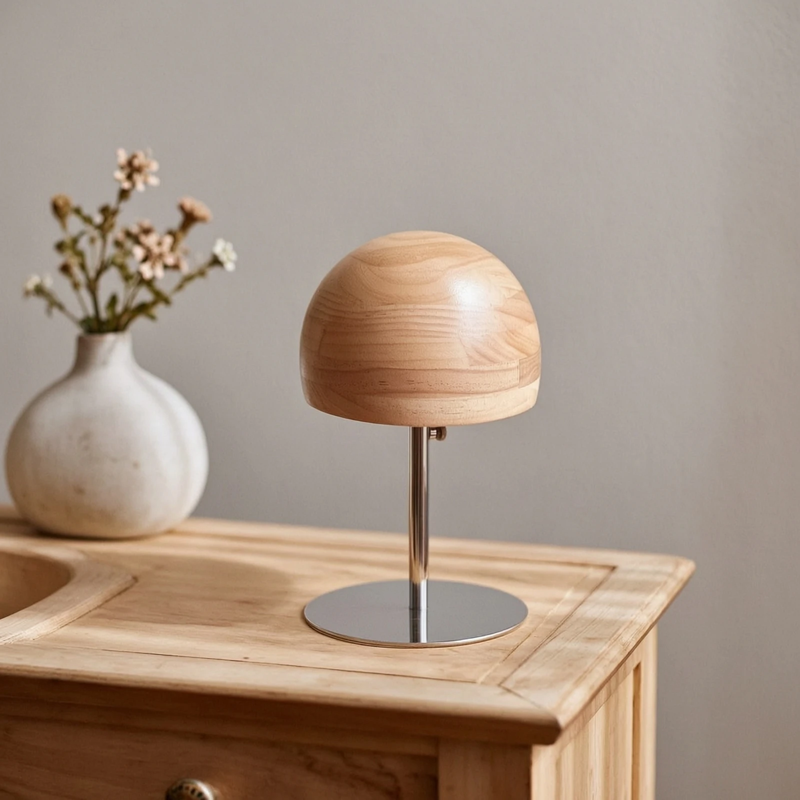 Expositor de sombreros para mascotas con cúpula de madera – Mostrador - imagen 4
