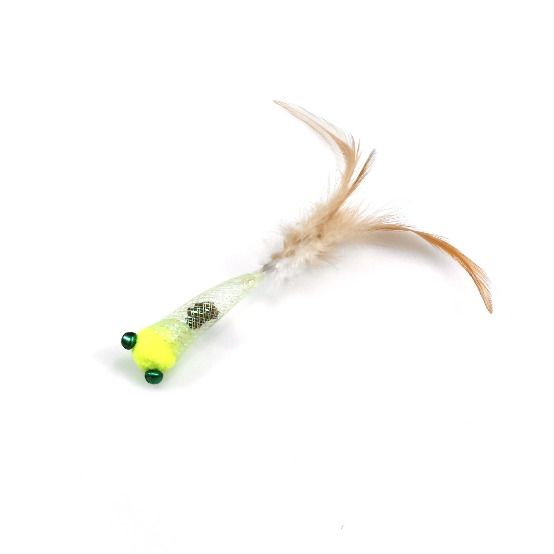 Juguete para gatos con plumas de pez simuladas y campana interactiva - imagen 3