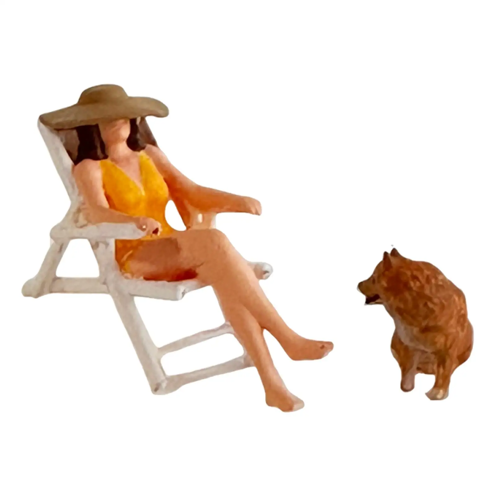 Figuras miniatura de resina para diorama de gatos y perros