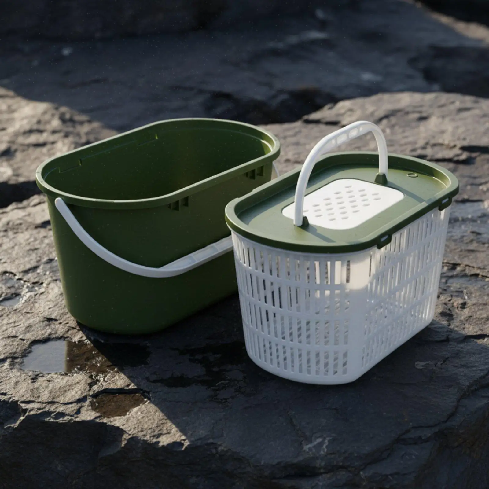 Cubo Plegable para Peces con Aireador – Portátil para Pesca, Arroyos y Estanques