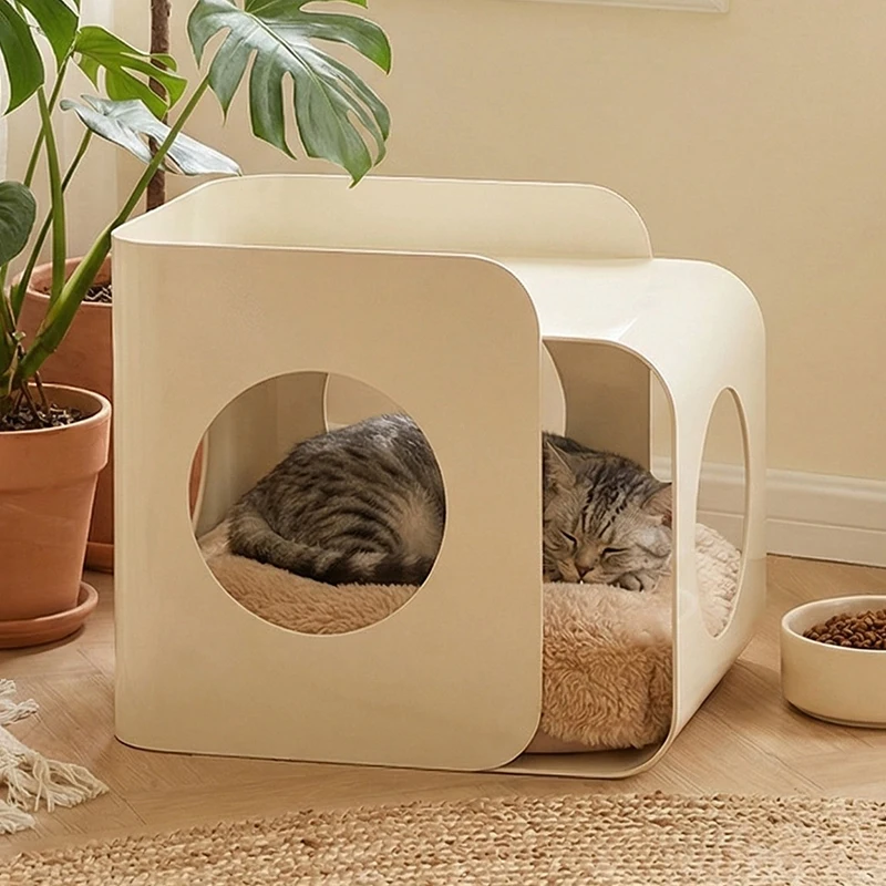 Casa nido escondida de lujo para gatos con mesa de centro - imagen 4