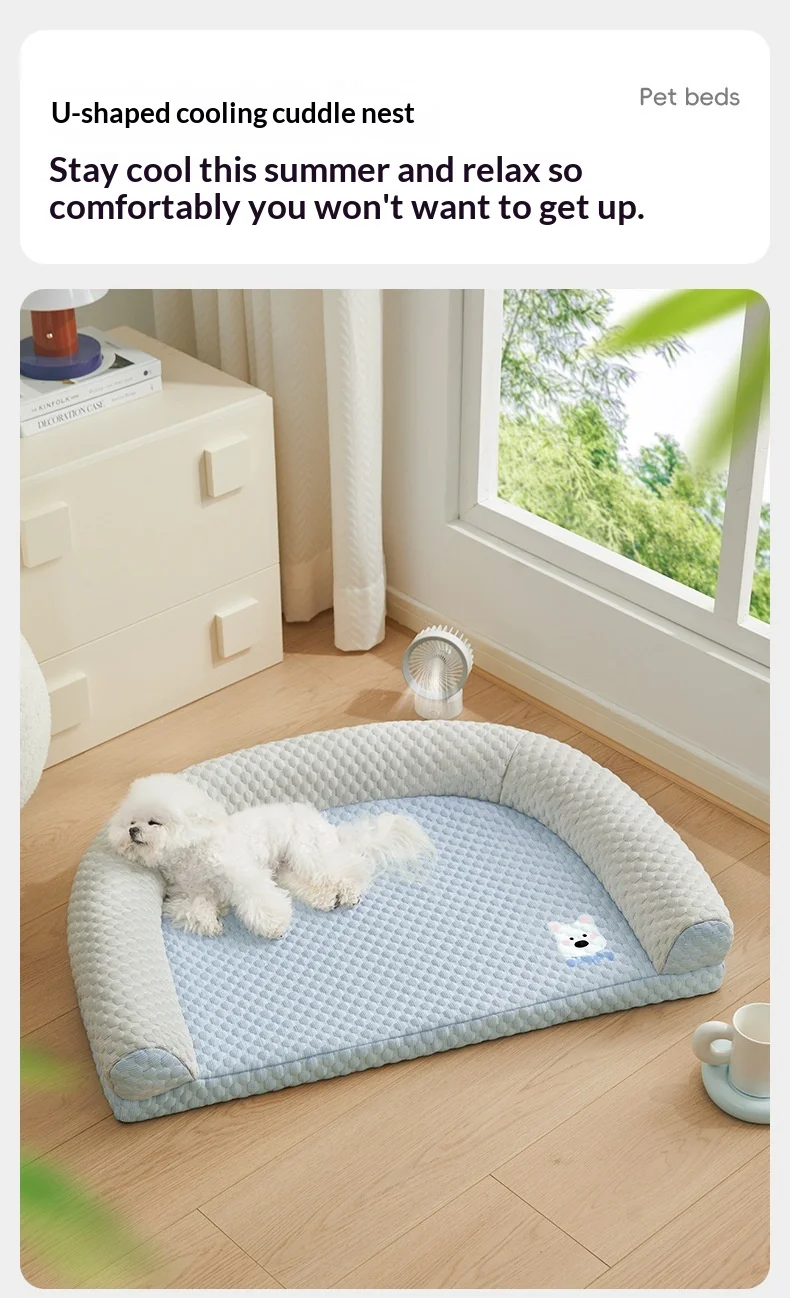 Cama acolchada tipo sofá para perros pequeños
