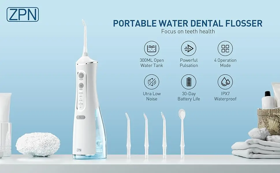 Hilo dental de agua ZPN en uso diario