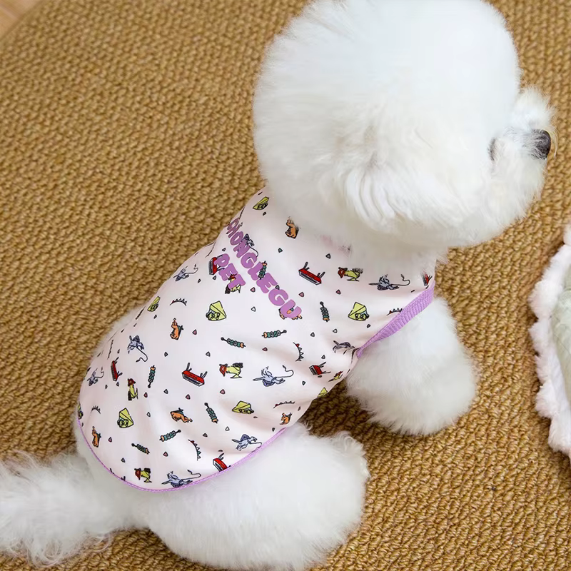 Camiseta verano sin mangas algodón perros pequeños gatos - imagen 3