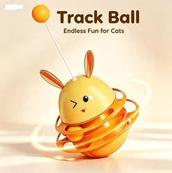 Juguete interactivo para gatos: dispensador de comida con bola y varita