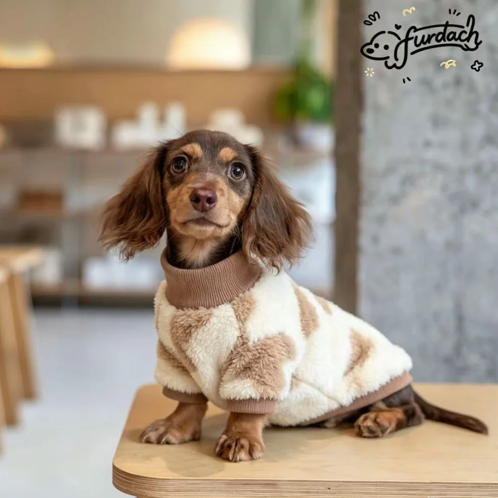 Abrigo de forro polar para perros salchicha miniatura, cálido - imagen 4