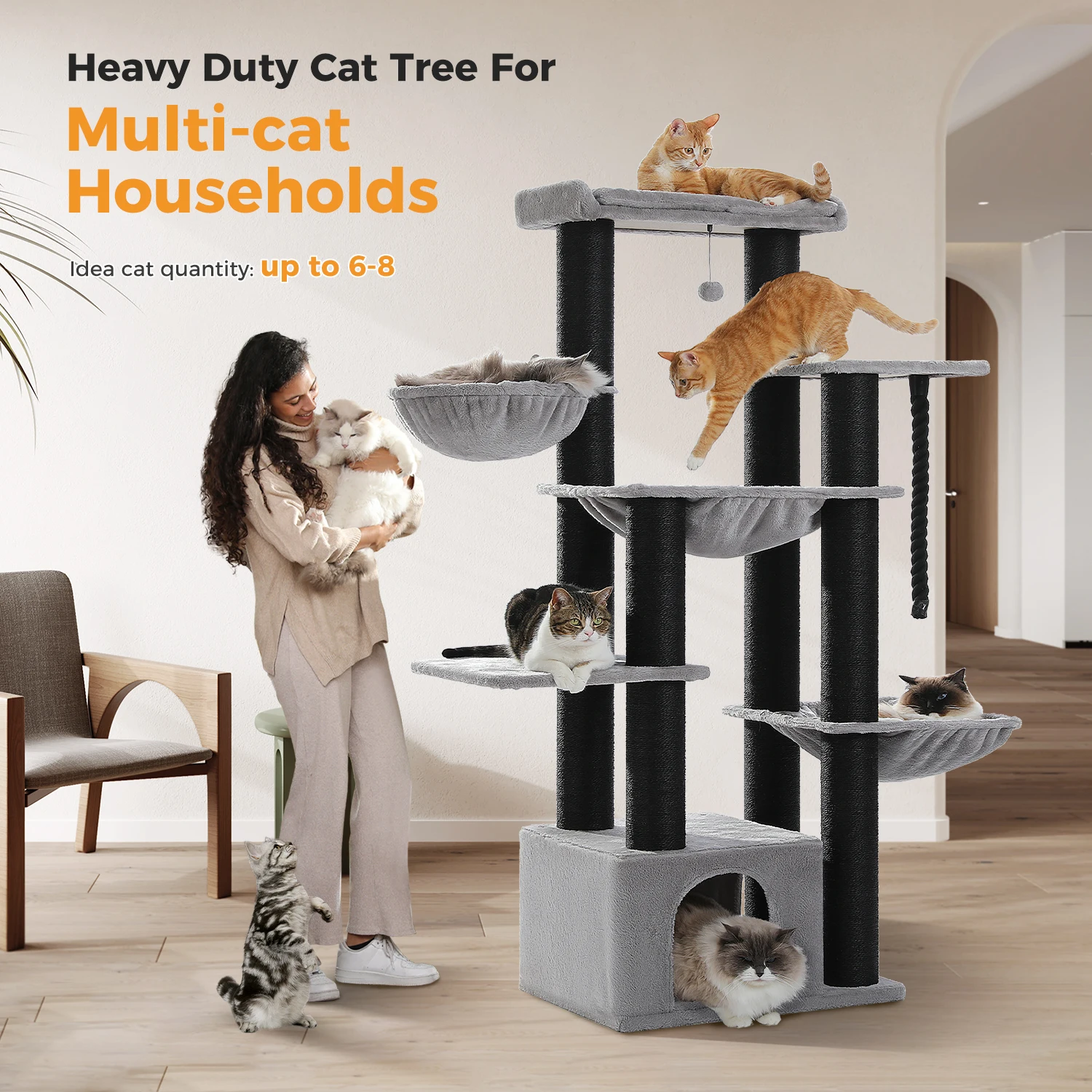 Colores disponibles del árbol para gatos