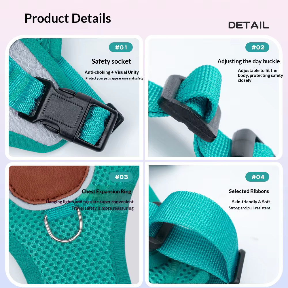 Arnés antipérdida con bolsillo GPS para perros pequeños y medianos - imagen 3