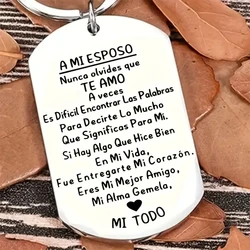 Llavero romántico acero inoxidable para parejas, para gatos y perros