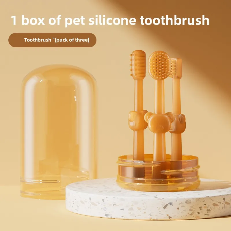 Set 3 Cepillos Dental Mascota con Gel – Limpia Sarro y Aliento Perros y Gatos - imagen 4