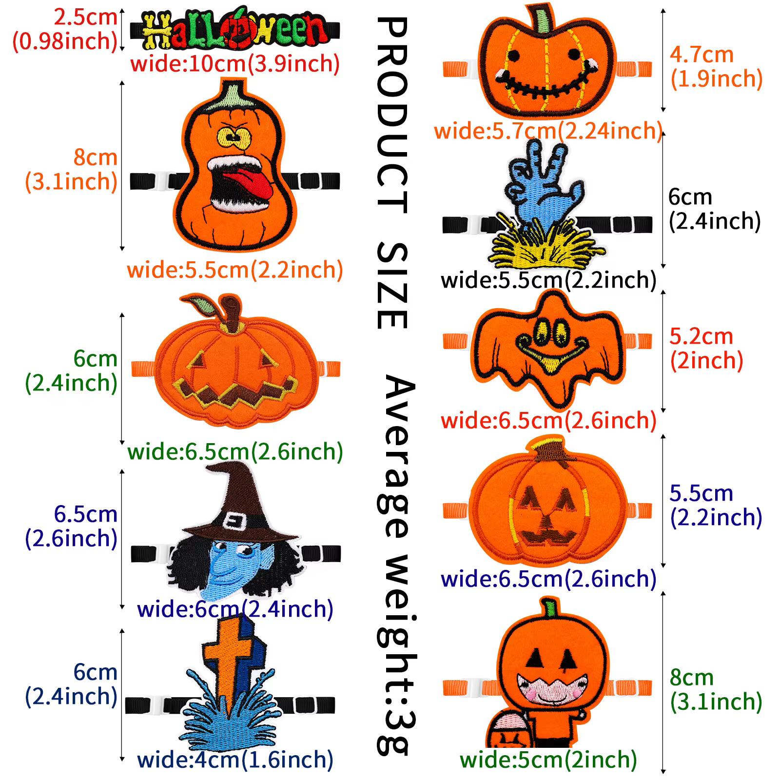 Lazos para perros calabaza cartoon ajustables para cuello Halloween - imagen 2
