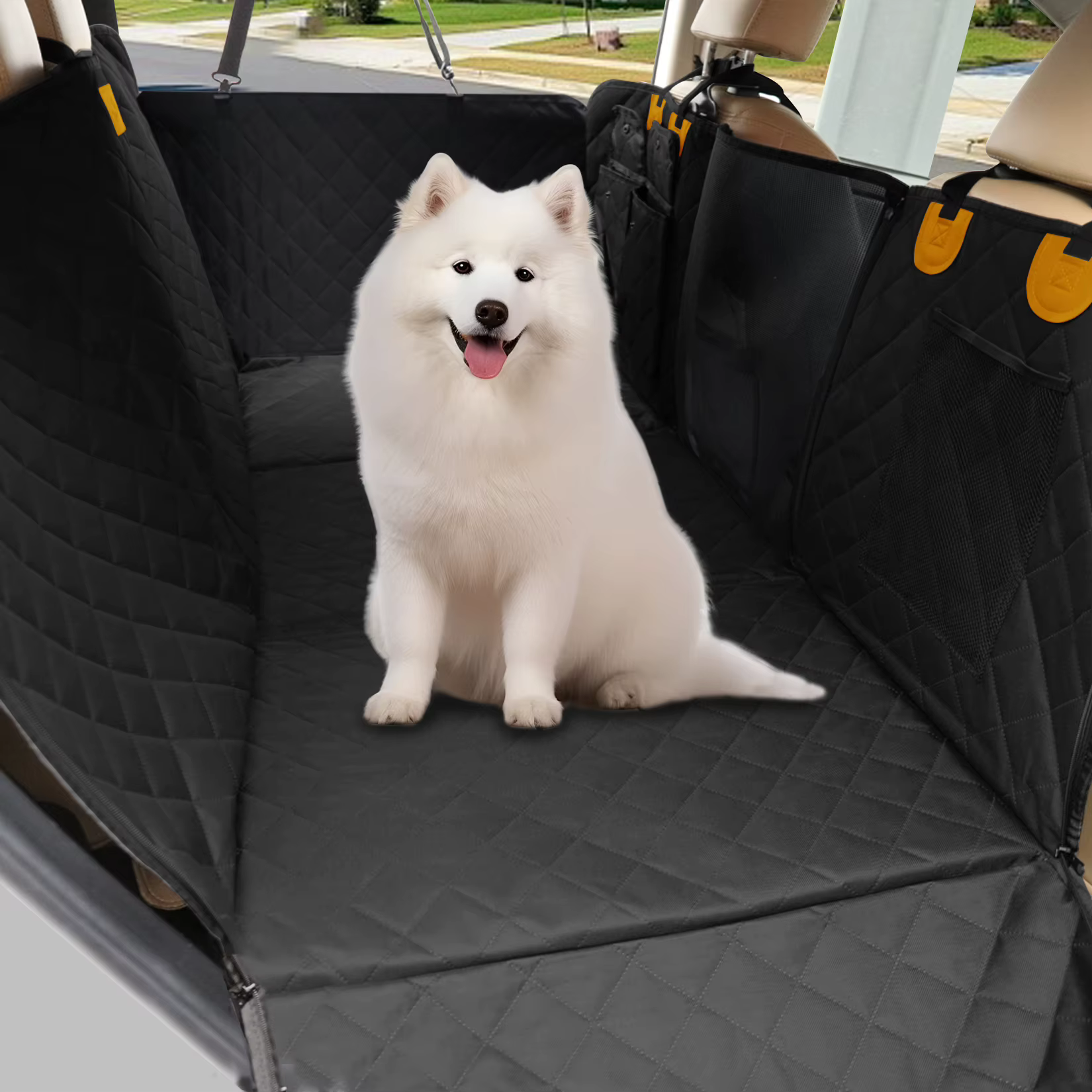 Hamaca impermeable para perros en coche con ventana de malla - imagen 4