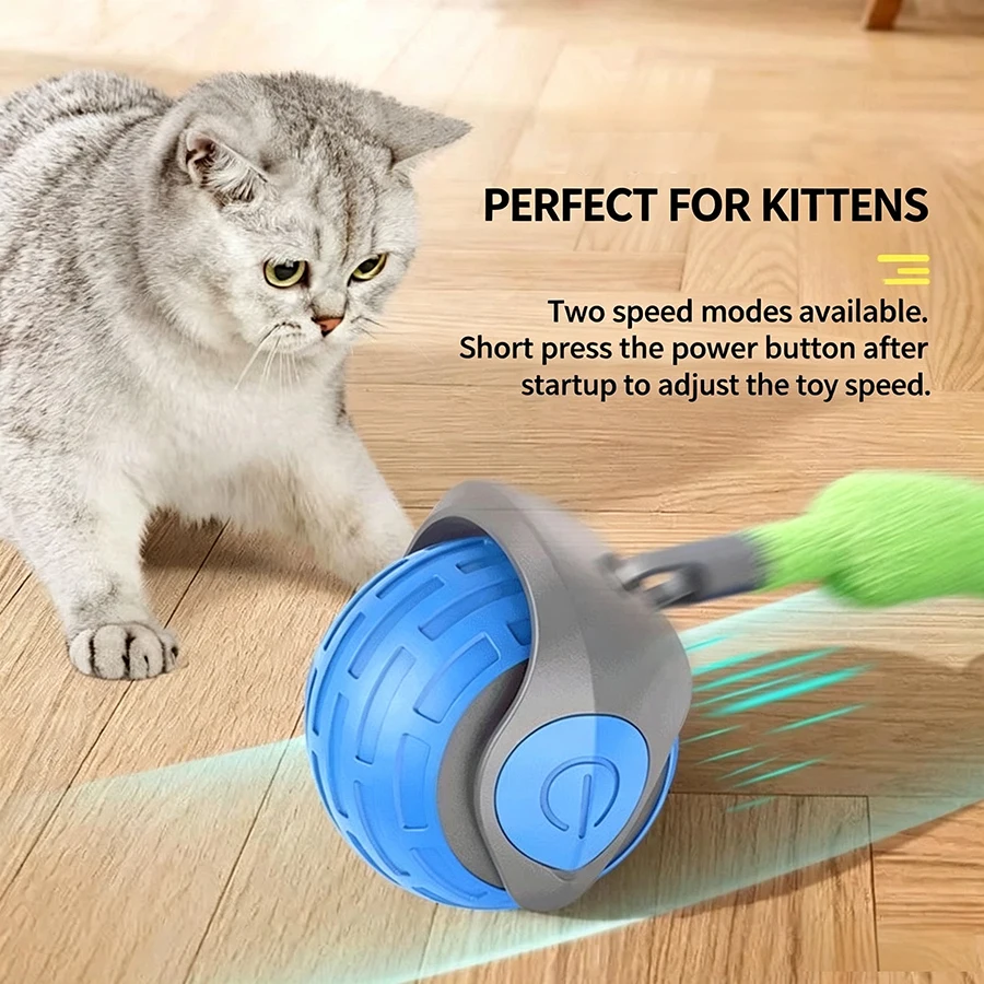Juguete pelota automática para gatos, recargable USB - imagen 4