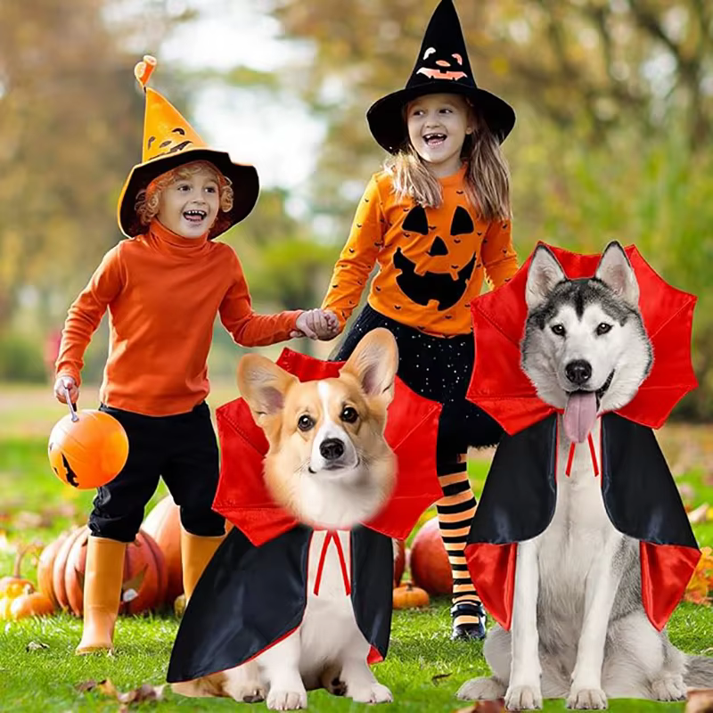 Disfraz de vampiro para perro y gato con capa ajustable Halloween - imagen 5