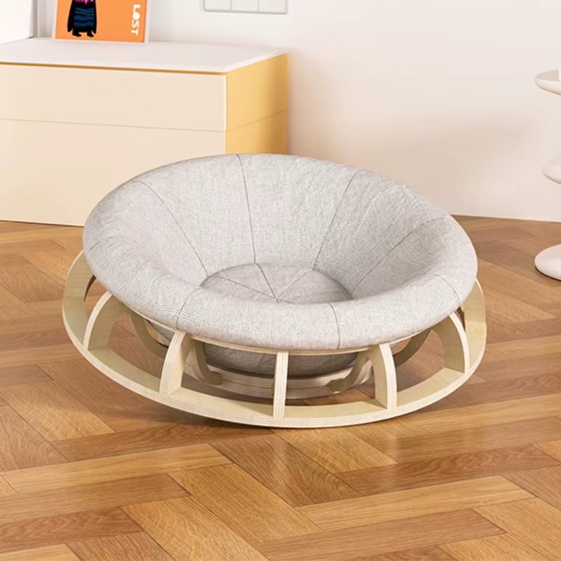 Cama redonda grande para gatos y perros – Nido cálido interior - imagen 3