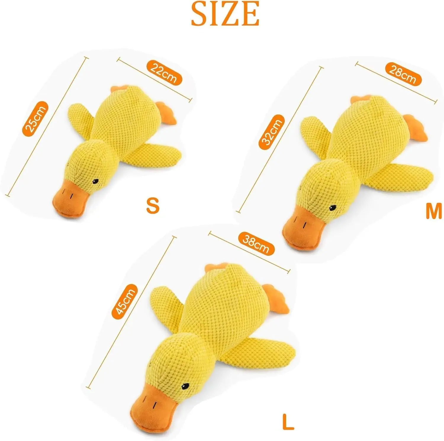 Peluche pato resistente para perros – Alivia encías y dientes - imagen 3