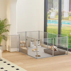 Corral acrílico extra grande para perros – Jaula y zona de juegos