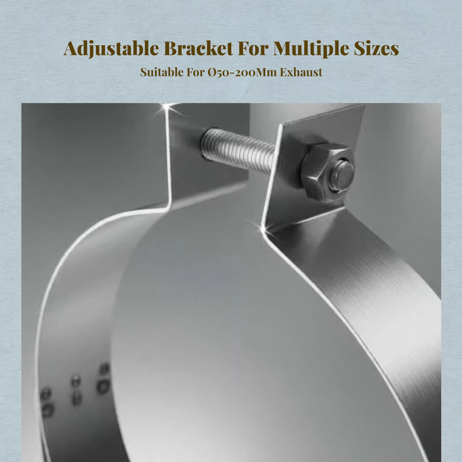 Soporte Ajustable Acero Inoxidable para Tubos – Abrazadera Universal - imagen 3