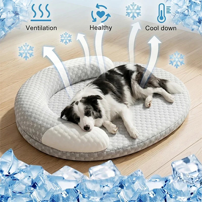 Detalle del tejido transpirable de la cama para perros