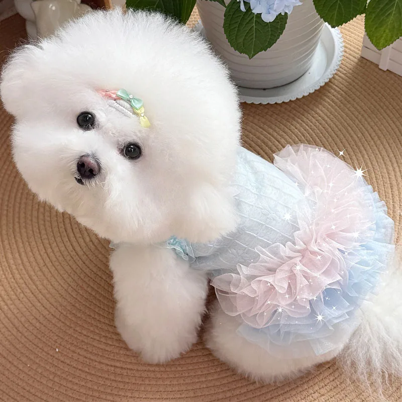 Vestido de tul tutú para perra elegante, Chihuahua y Yorkie - imagen 3