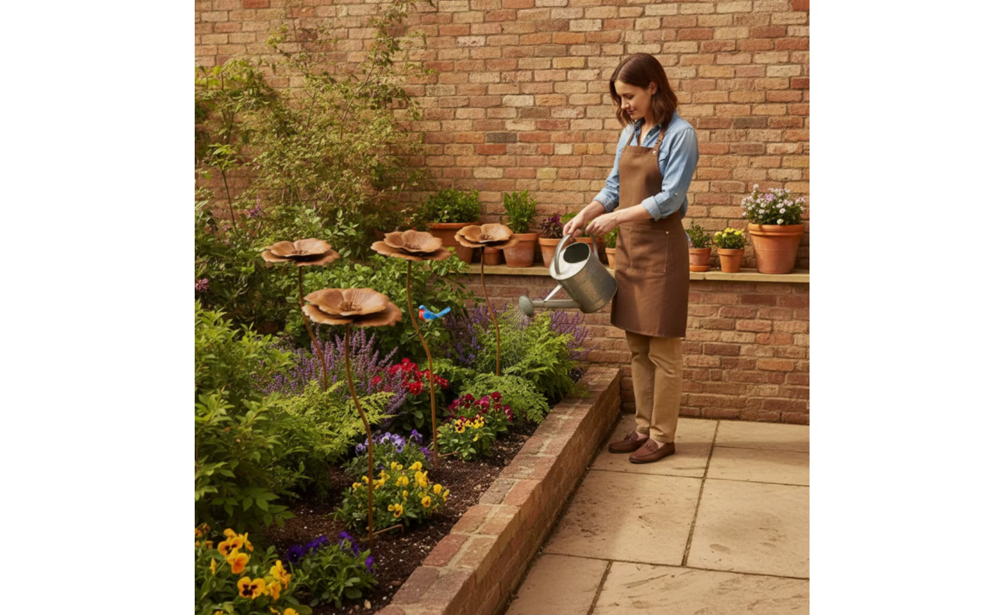 Arte curvo para jardín para jardineros
