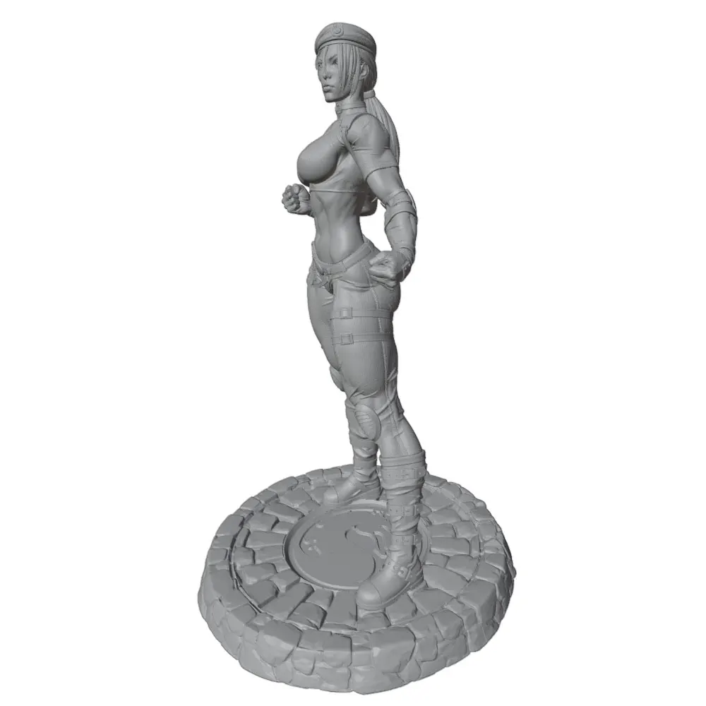 Figura de resina gris impresa en 3D DIY, sin montar ni pintar - imagen 2