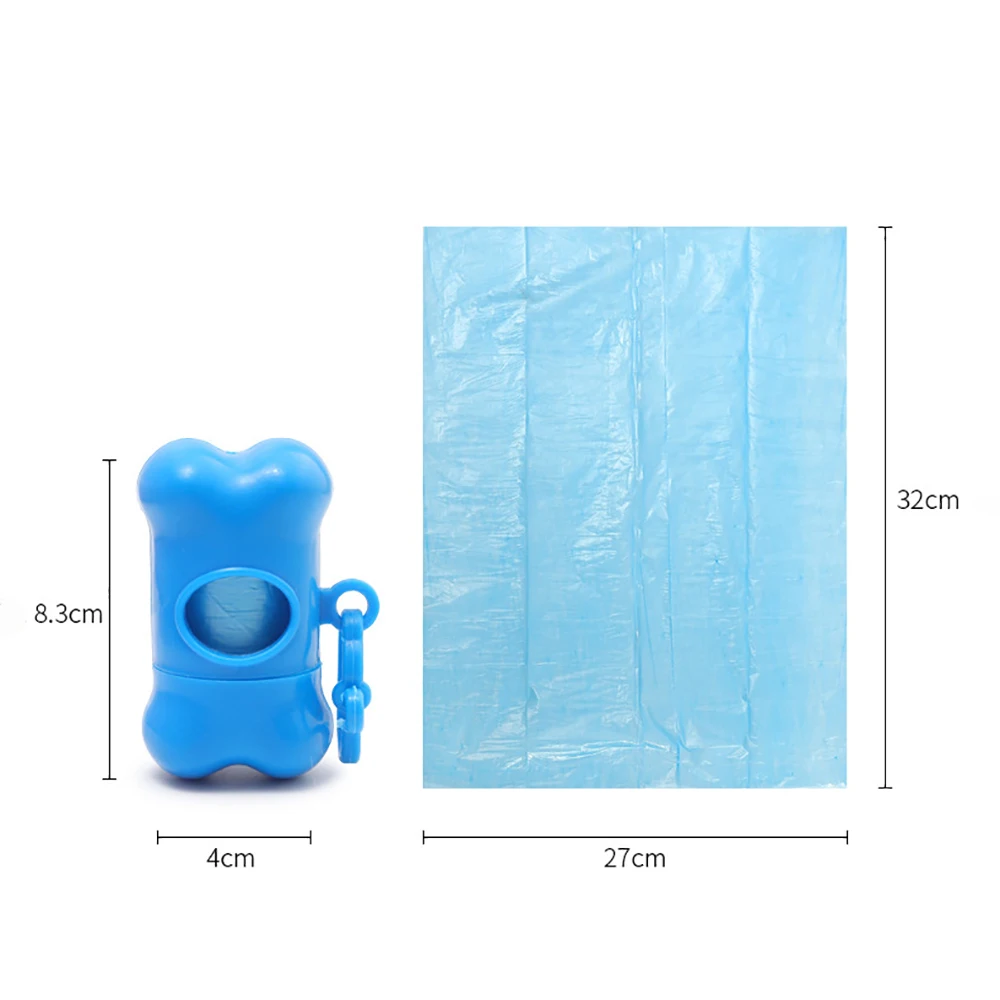 Dispensador de bolsas para excrementos en forma de hueso visto de frente