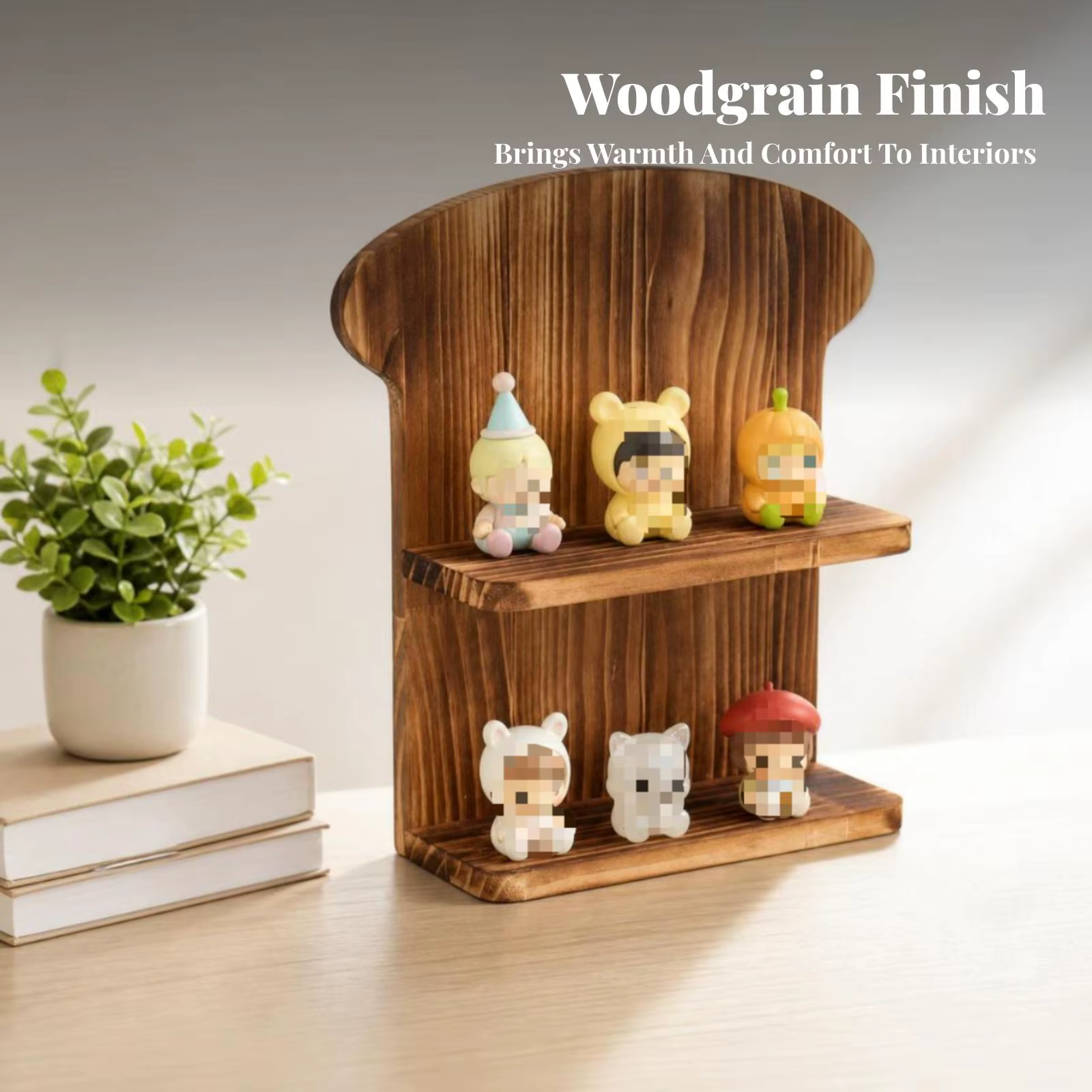 Estante de Pared para Gatos – Dos Niveles Madera Veteada - imagen 3