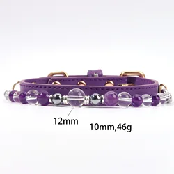 Collar de Cuarzo Natural Curativo para Perros y Gatos – Diseño Elegante