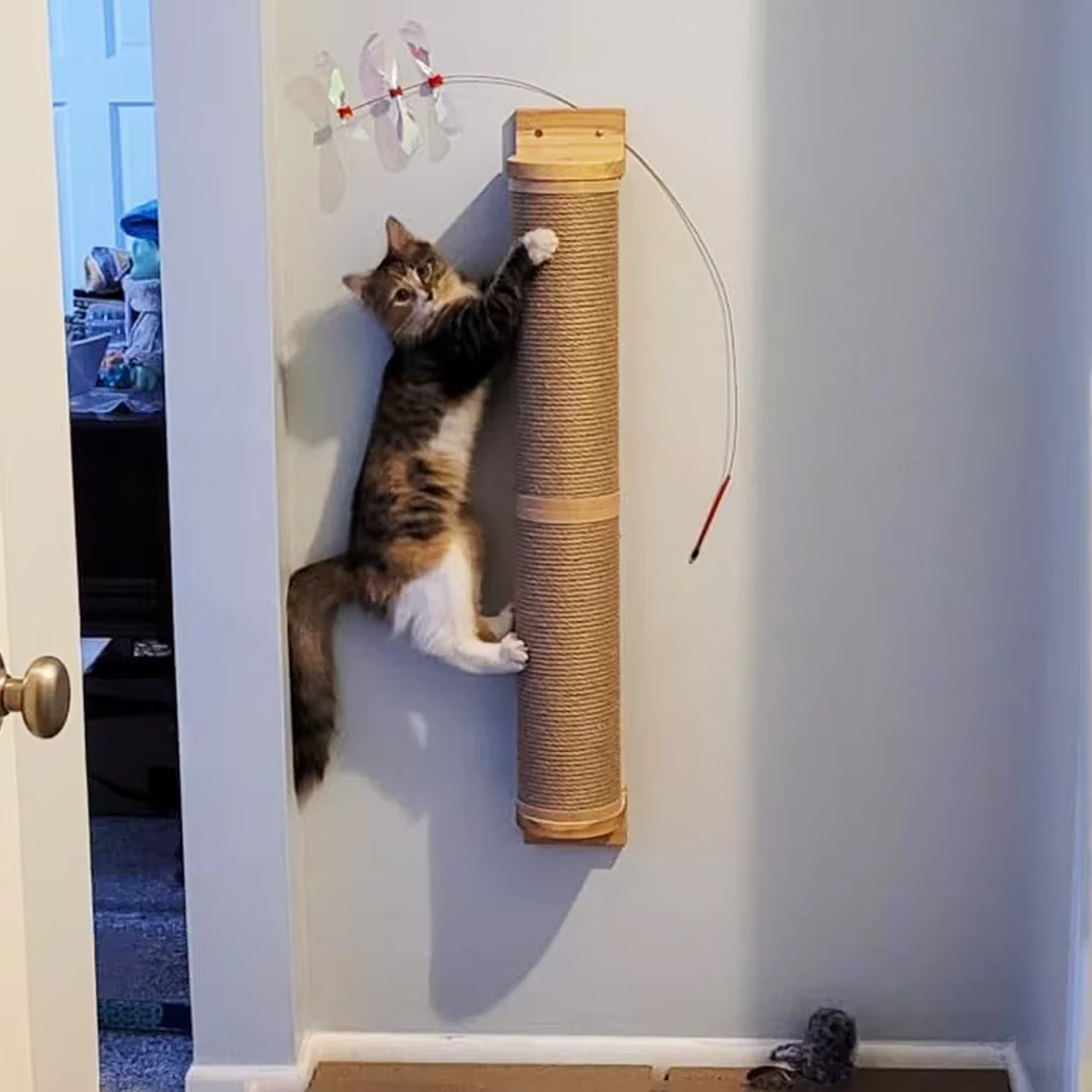 Escalada para gatos en pared con sisal, hamaca y plataforma