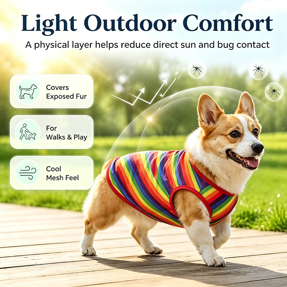 Chaleco de malla verano para perros pequeños y medianos, transpirable - imagen 3