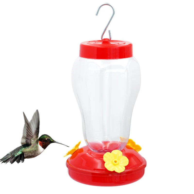 Flor de plástico con salida de néctar para colibríes