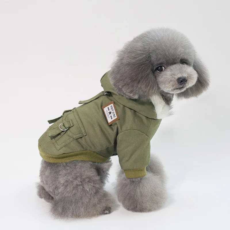 Chaqueta para perro con anillo en D para correa