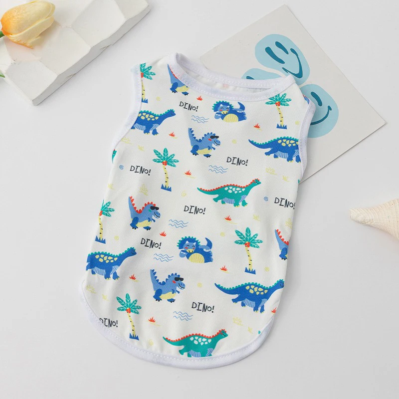 Ropa de verano transpirable para perros y gatos: chaleco algodón - imagen 4