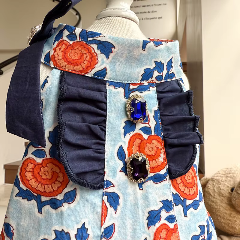 Disfraz de princesa floral para perros pequeños tipo vestido - imagen 5