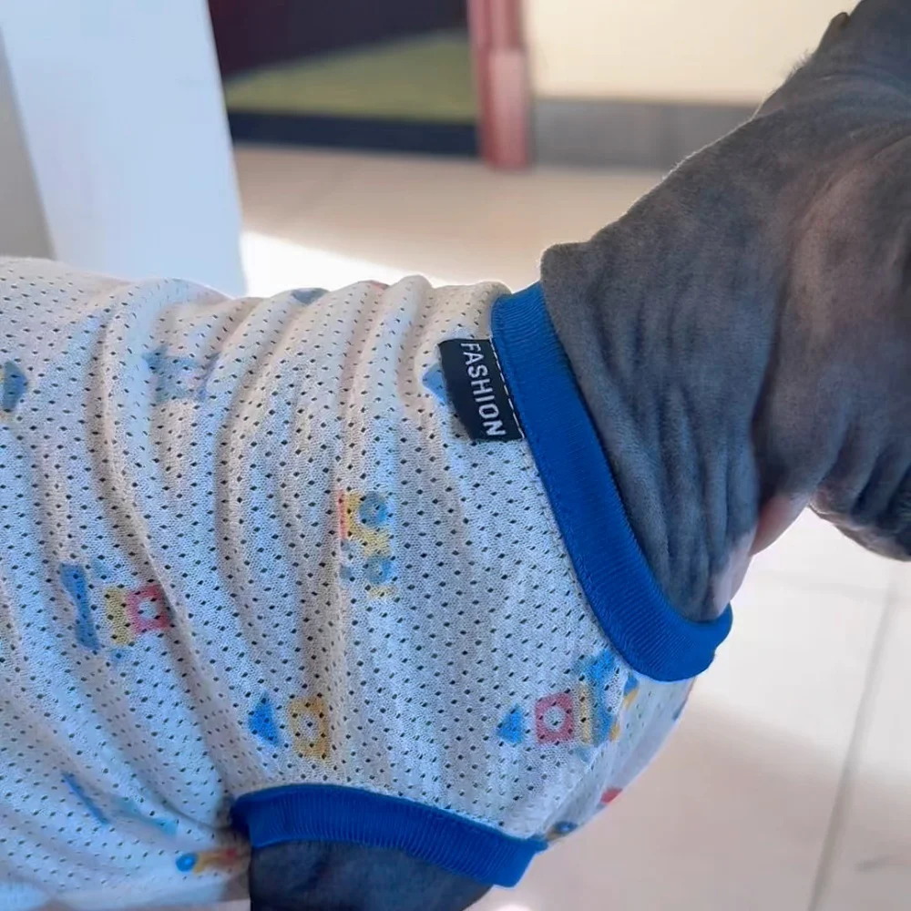 Chaleco de malla con protección solar para gatos Sphynx – Camiseta fina transpirable - imagen 2