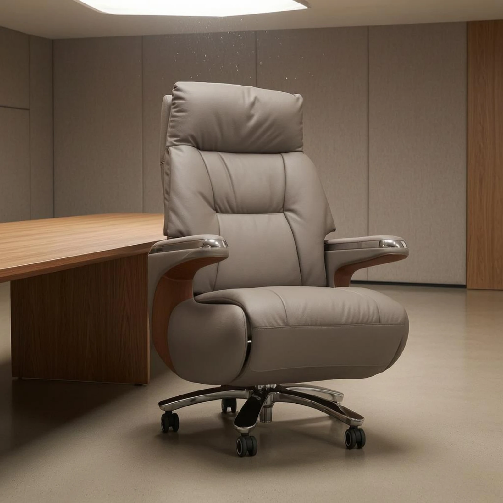 Silla oficina reclinable respaldo alto con ruedas - imagen 3
