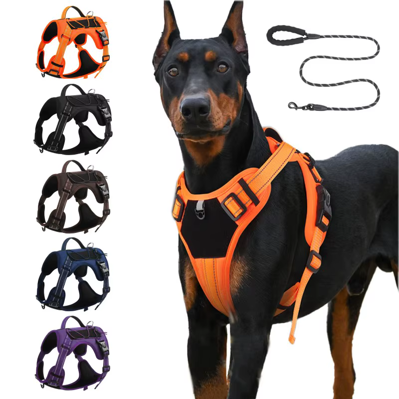Arnés táctico antitirones con correa reflectante para perros - imagen 5