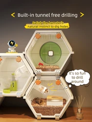 Jaula para hámster DIY creativa: villa transparente interior