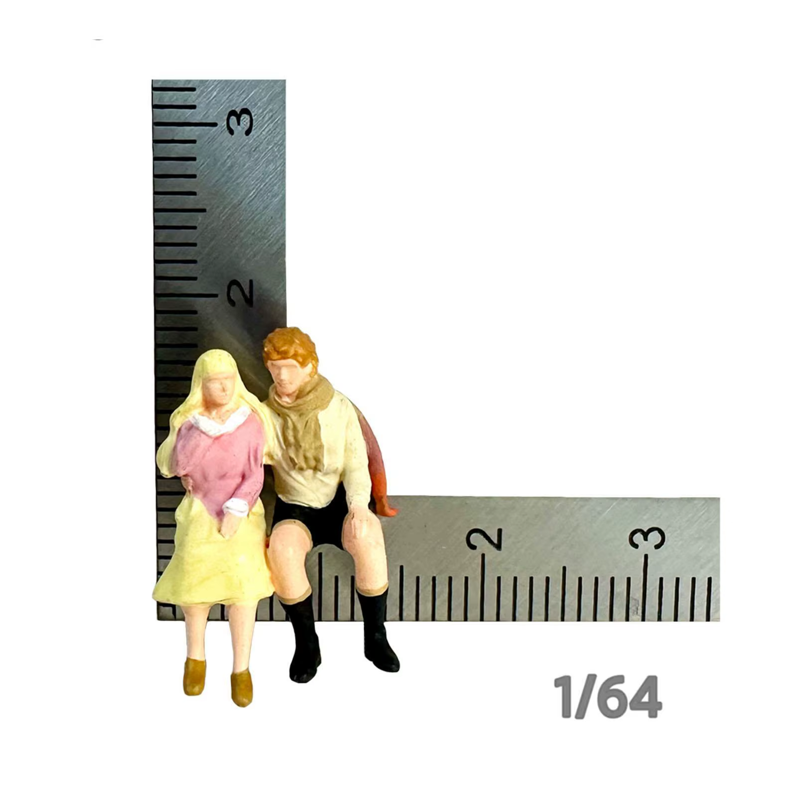 Figura miniatura pareja 1/64 – Adorno decorativo pintado a mano - imagen 3