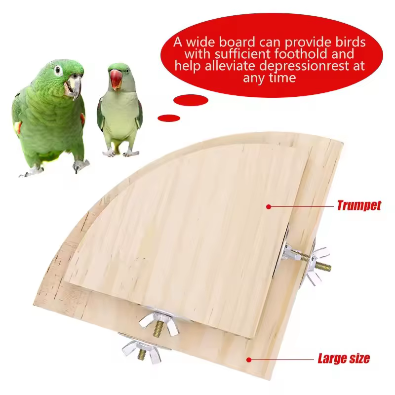 Percha de madera colgante para pájaros y loros - imagen 2
