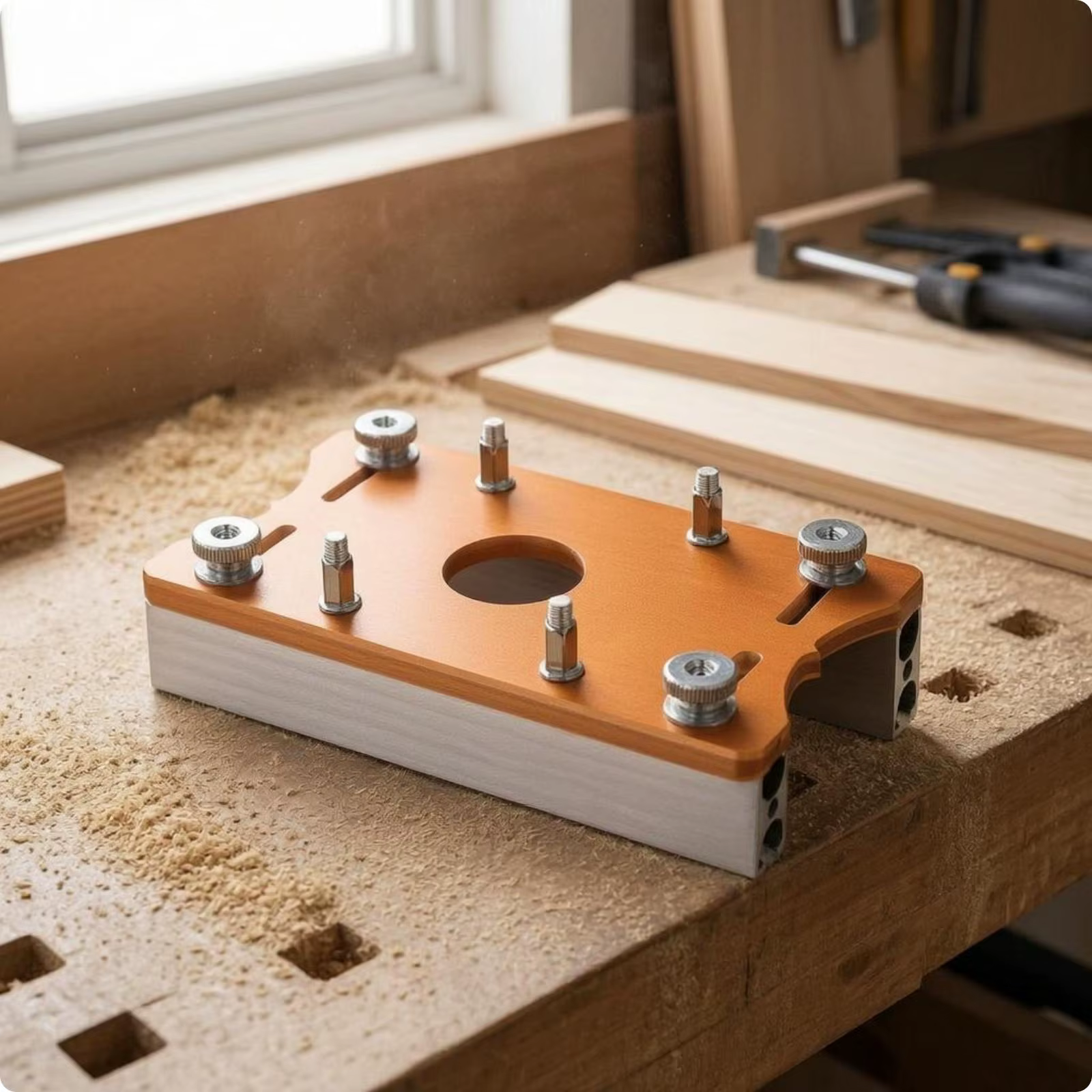 Plantilla ranuradora compacta ajustable para router - imagen 5