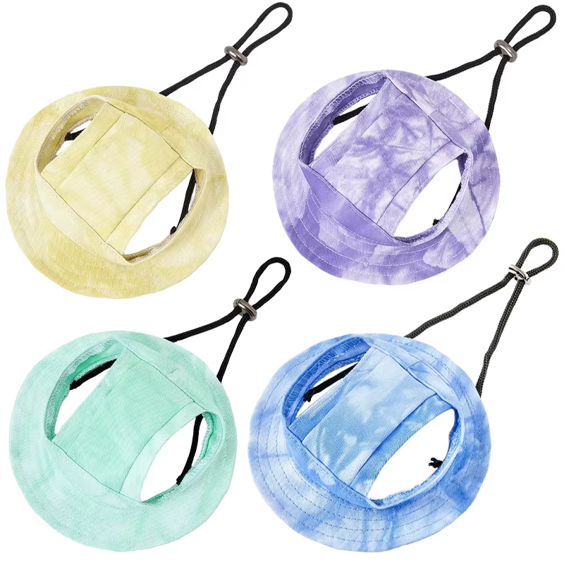 Gorro con protección solar para perros y gatos ajustable orejas libres